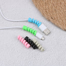 4Pcs/set USB cable protector earphone cord USB line spiral protective sleeve M&E
