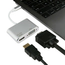 Type-C to HDMI VGA Adapter 4K HD Audio Video Converter for Macbook to TV HDTV E