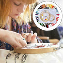 Embroidery Kit More Colors Thread 5 Bamboo Hoops Bag Aida Cloth 2 Tools Set H3L7