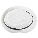 Women Men Fedora Trilby Cap grass Style Packable Travel Sun Summer Hat, Whi