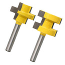 2pc 1/4 Inch Shank Tongue and Groove Router Bit for Woodworking Cutter Tools