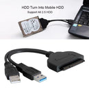 USB 3.0 to SATA 22Pin 2.5Inch Hard Disk Driver Adapter with USB Power Cable
