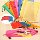 A4 Plastic Zippy Bags Zip File Storage Document Folder Protective Wallet SleeveJ