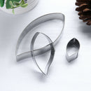 3pcs/set Metal Cookie Cutters Biscuit Mold Leaves Fondant Cake Mould