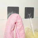 10Pcs Removable Self Adhesive Hooks Wall Door Plastic Strong Sticky Hooks H F3B2