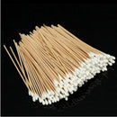 100Pcs Medical Swabs 6'' Long Wood Handle Sturdy Cotton Applicator Swab Q-tip