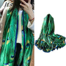 Women's Soft Peacock Long Scarf Wrap Shawl Beach Towel Fashion Lot K3L9
