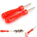 1Set Valve Core Removal Tool Screw Driver Tire Repair Wrench with 5 Valve Cor ly