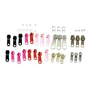 44pcs Mixed Zipper Repair Kit Zipper Mend Replacement for Clothes Bag Jeans