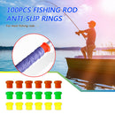 O-shaped Rubber Luminous Fishing Rod 100pcs Protective Cover Anti-slip Wrap Ring
