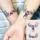 1PC Cute Deer Head Temporary Tattoos Body Arm Leg Waterproof Tattoo StickersLJ