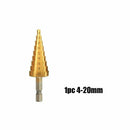 Step Drill Bit Spiral Flute Hss Steel Cone Titanium Coated Mini Drill Bit T
