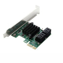 PCIe PCI Express to 6G SATA3.0 4-Port SATA III Expansion Controller Card Br