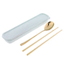 4x Korean Style Spoon Chopsticks Stainless Steel Spoon Chopsticks Flatware