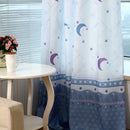 ome Xmas Decor Living Room Bedroom Pastoral Moon Print Sheer Window Curtain