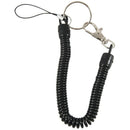 Lobster Clasp Hook Lockable Cord Stripe Elastic Black Coil Lanyard for