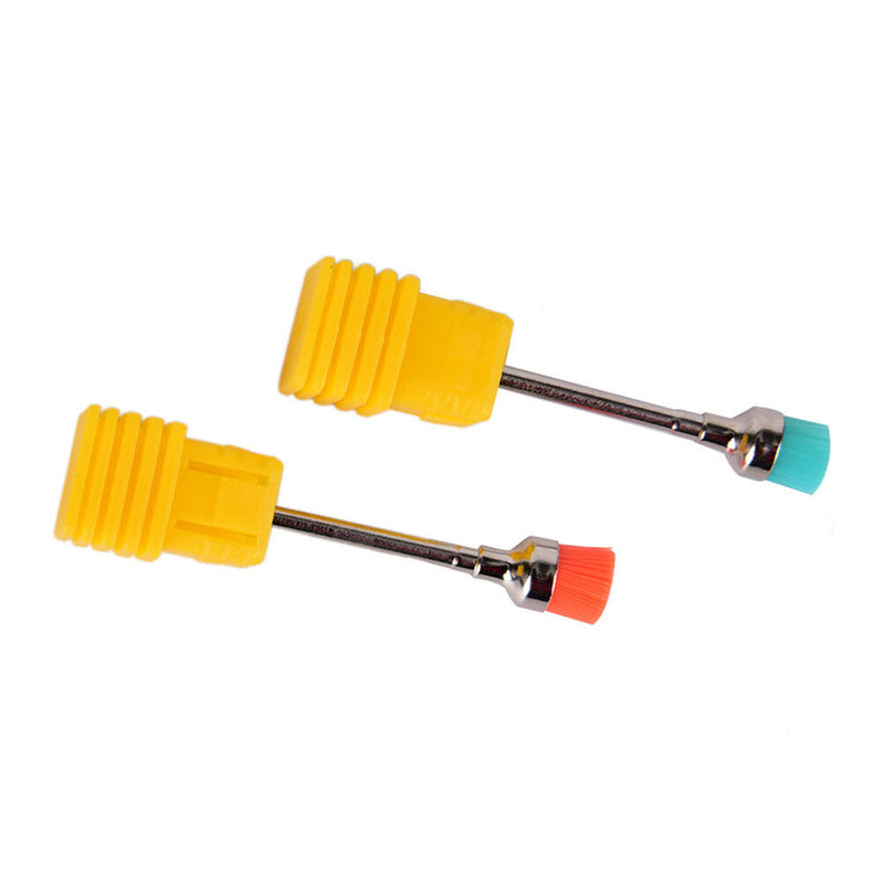 2Pcs Drill Brush Electric Nail Art File Drill Bit For Cleaning Brush Manicure Gw