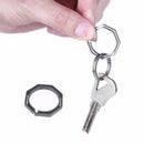 Keyring Octagon Titanium Alloy Tc4 Ti Hook Outdoor Clip Kit Buckle Keychain Y5C8