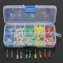 375pcs Emitting Diode LED Bulbs Light Assorted Kit Assortment 2-Pin Bar