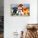 DIY Round Diamond Painting Snowmen Animals Cross Stitch Needlework (QF622)