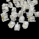 50x RJ11 Plugs 6P4C Phone Modular Telephone Cord Adapter Crimp Connector