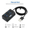 4 Ports USB 2.0 HUB Splitter Adapter External Converter for Desktop (Black)