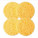 10Pcs Natural Wood Fiber Face Wash Cleansing Round Sponge Makeup Tool Women N3cN