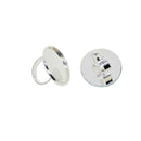 10 Pieces Silverwhite 25mm Adjustable Rings Base Blank Settings Round Ring Pad