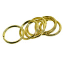 20Pcs Solid Brass Round Edged Keyring Keychain Split Ring Keys Chain Holder