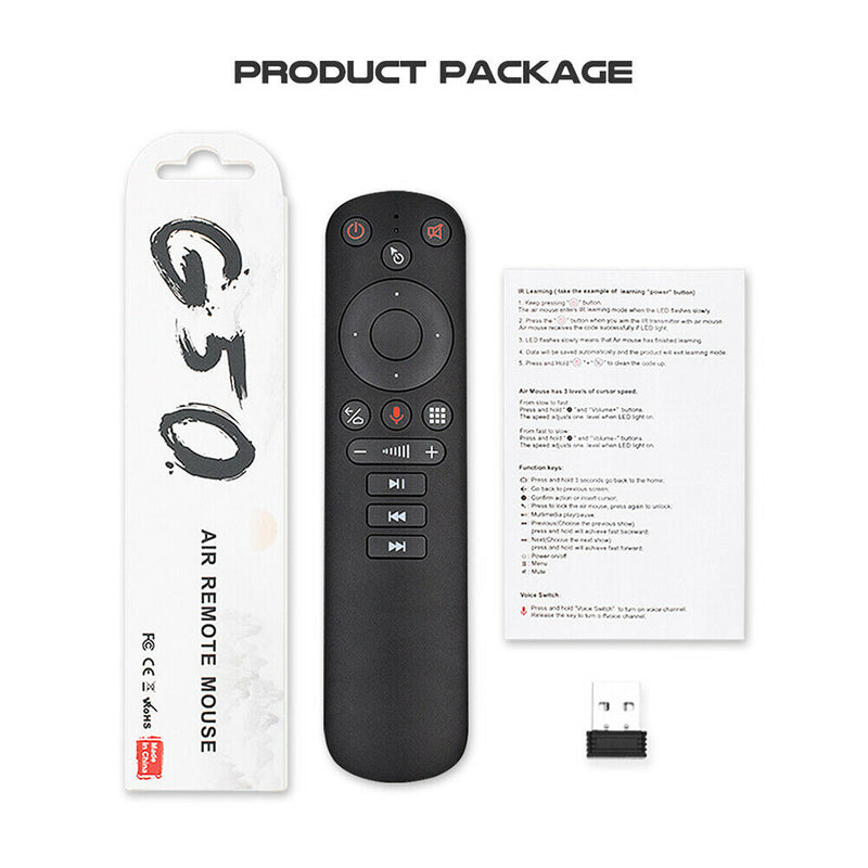 G50S 2.4GHz Wireless Voice Air Mouse Remote Control with Built-in Gyroscope