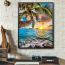 5D DIY Full Drill Diamond Painting Seaside Tree Cross Stitch Embroidery Kit