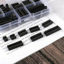 66X/Box DIP IC Sockets Solder Type Socket Kit 6/8/14/16/18/20/24/28 Pin OZ