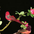12pcs DIY Artificial Birds with Clip Simulated Colorful Feather Home Decor