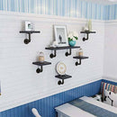 1X(Retro Black Iron Industrial Pipe Shelf Bracket Mounting Bracket Holder S
