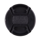 Black 62mm Center Pinch Design Front Lens Cap Cover
