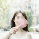 1X(Mini Portable Handheld Fan With Makeup Mirror, 2000mah Rechargeable Batt