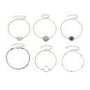 6pcs/set Hollow Flower Hand Chain Ethnic Women Adjustable Bracelet Jewelry