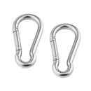 2pc Stainless Steel Carabiner Clip Snap Hook M5x50mm Small Keyring Karabiner