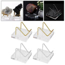 Set of 4 Metal Arm Acrylic Display Stand Rack for Specimens Agate Decor