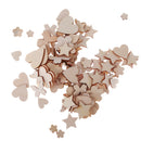 100Pcs Each Pack Mixed Shapes Wooden Pieces Crafts Wood Decoration, CUTE, for