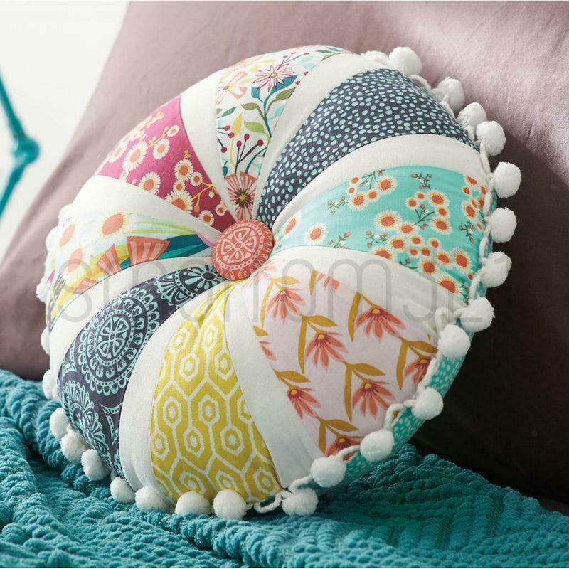 1 Yard Colorful Pom Pom Beads Fringe Tassels Braid Jacquard Ribbon Trim 60mm