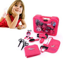 Children Hair Salon Kit Girls Pretend Play Hairdressing Simulation Toys Set F4J0