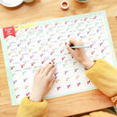 100 Day Countdown Calendar Learning Schedule Periodic Table Gift Study-Plan O5Z4