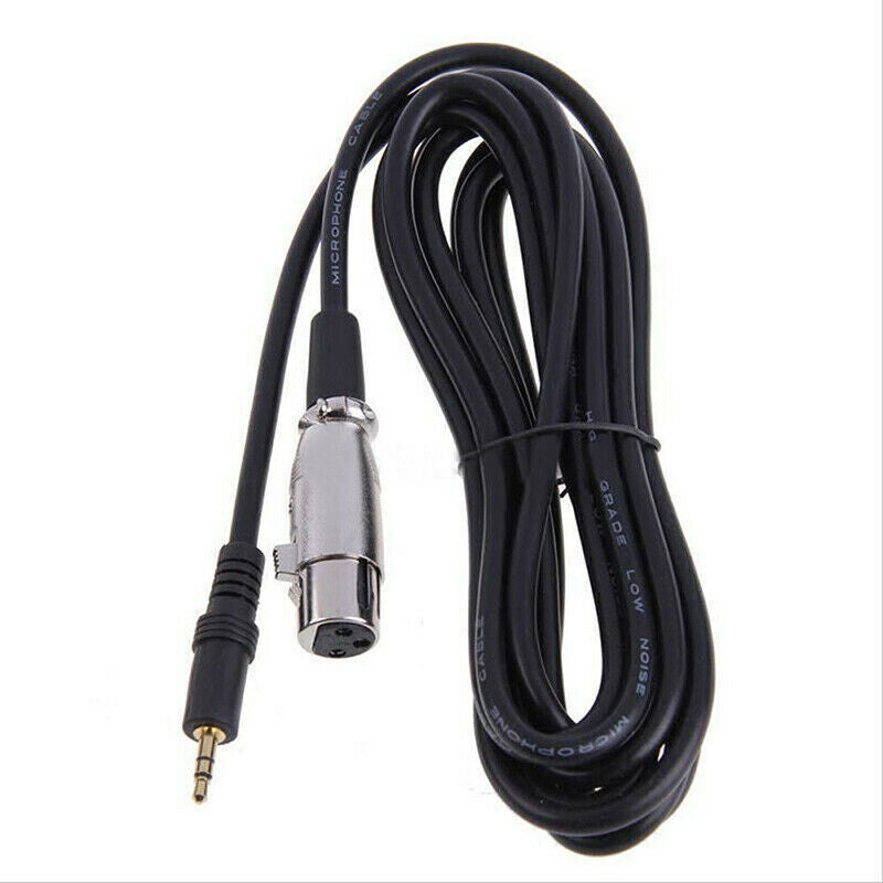 10FT XLR 3 Pin Female to 1/8" 3.5mm Stereo Jack Microphone Audio Cord CableS Bj