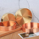 Storage Tray Multipurpose Copper Round Desk Metal Jewelry Organizers 10&14cm