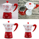 Espresso Stove Top Gooseneck Drip Kettle Coffee Maker Pot 3 Cup Red Heart