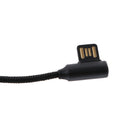 Brand New Durable Braided 90 Degree Right Angle Fast Data Charger Cable black
