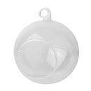 12cm Heart Iron Hanging Glass Tea Light Candle Holder Mini Flowerpot_ Flat