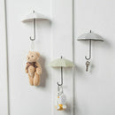 6X COLORFUL UMBRELLA WALL HOOK KEY COIN HAIR PIN HOLDER ORGANIZER WELT VFI