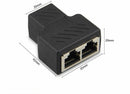 RJ45 CAT5 6 Ethernet cable SPN Port 1 to 2 Socket Splitter Connector-Adapter PC^